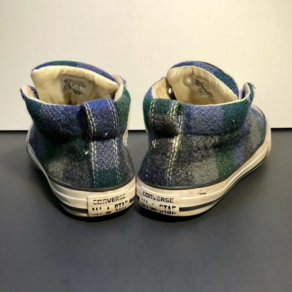 Kids CONVERSE All Star Multicolor Plaid Low Top Shoes / Size 3